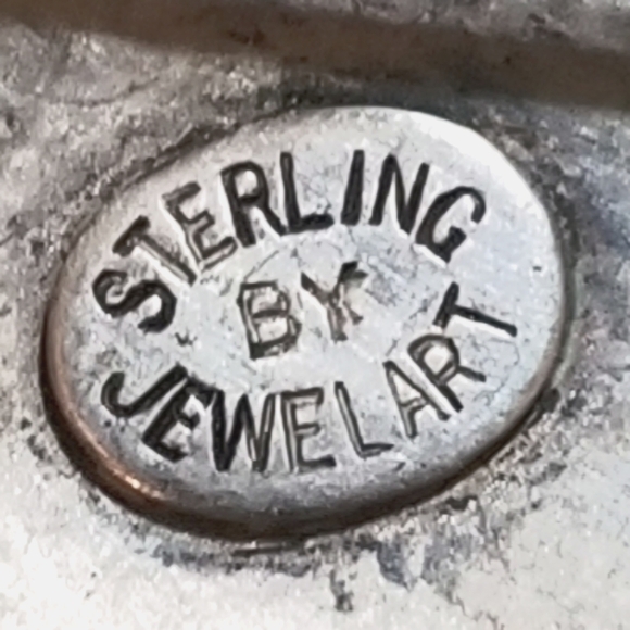 VTG Jewelart signed Sterling Crescent Moon Large Brooch - Picture 3 of 5